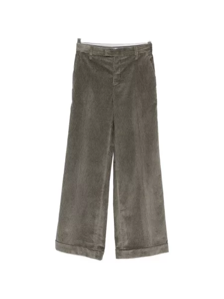 Pantaloni Brunello Cucinelli de catifea cord verde