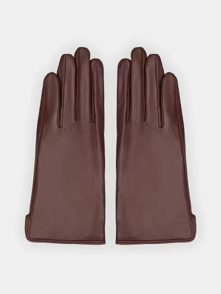 Braska Рукавички Шкіра бордовий