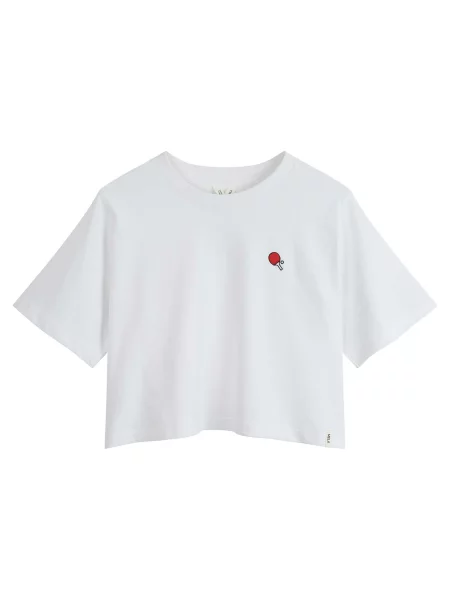 MELA Tricou Joshna roșu deschis / negru alb