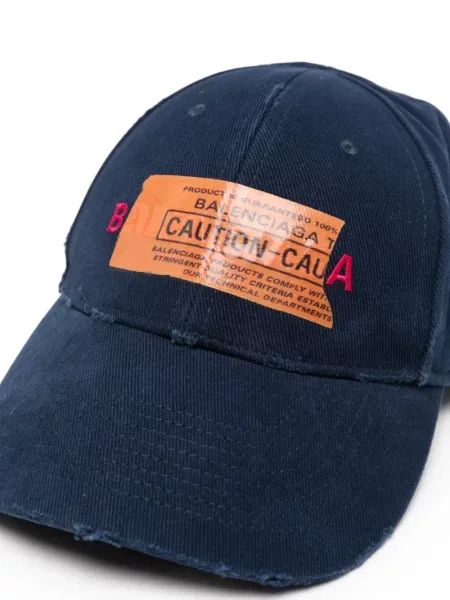 Viseltes hatású baseball sapka Balenciaga kék