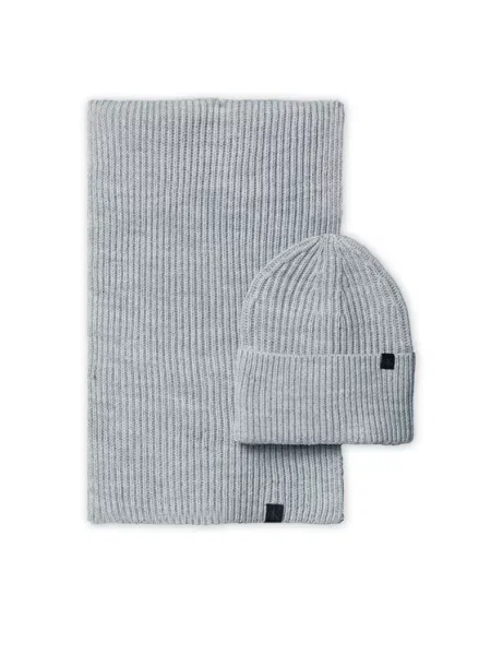 Sada čepice a šál Calvin Klein Jeans šedý