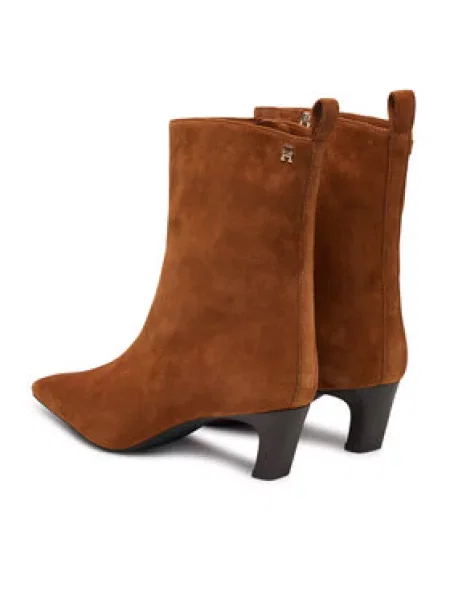 Tommy Hilfiger Bokacsizma Kitten Heel Suede Ankle Boot narancssárga