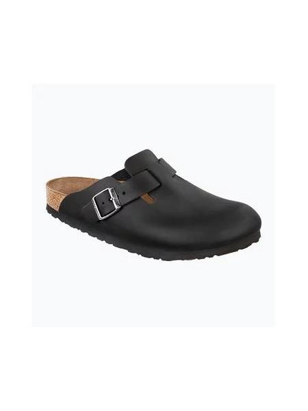 Шльопанці з нубуку Birkenstock Boston SFB чорний