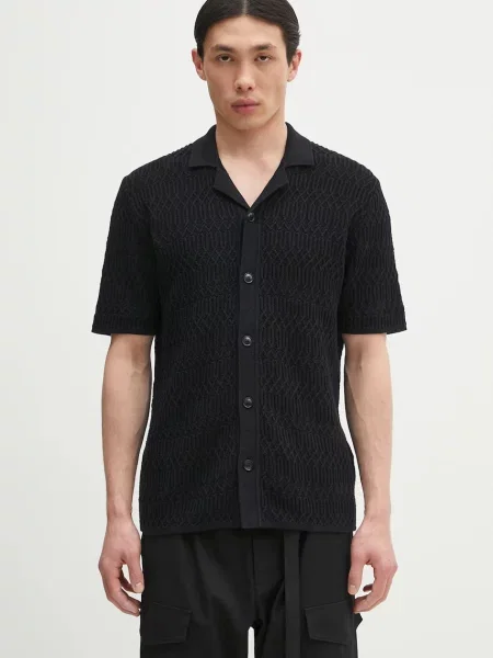 Košulja Samsoe Samsoe SARLO za muškarce zelena regular crna