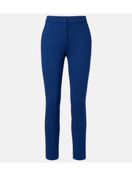 Cropp pantaloni Max Mara din jerseu albastru