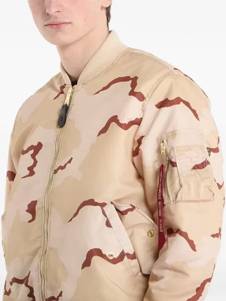 Geacă bomber Alpha Industries cu imagine cu model camuflaj