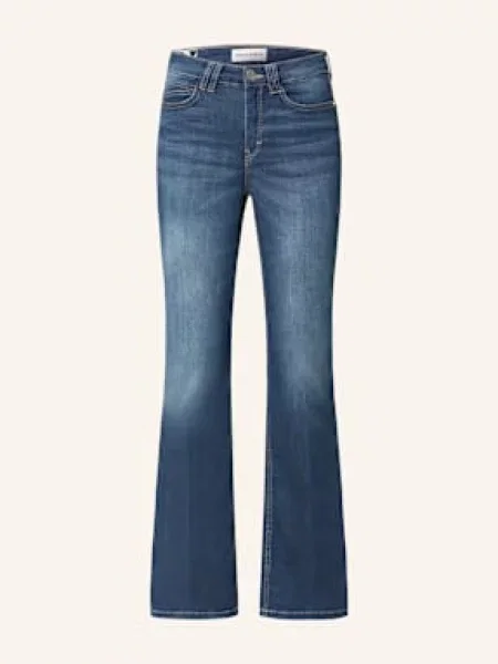 Opus Pants Jeansy Flare Enja Smooth blau niebieskie