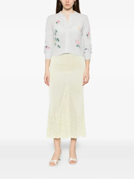 Cardigan Bernadette cu model floral gri
