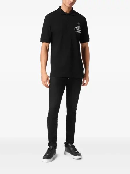 Поло тениска Philipp Plein черно