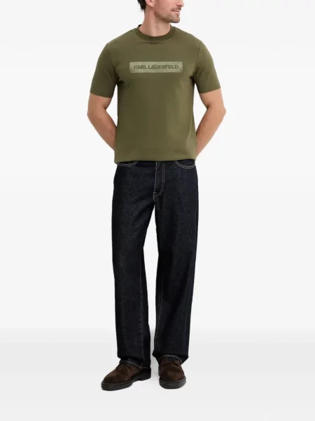 Tricou Karl Lagerfeld cu autograf verde
