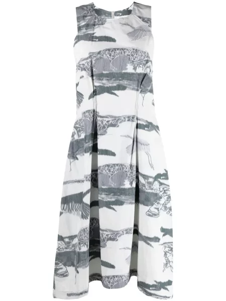 Rochie midi Henrik Vibskov până la genunchi de costum alb