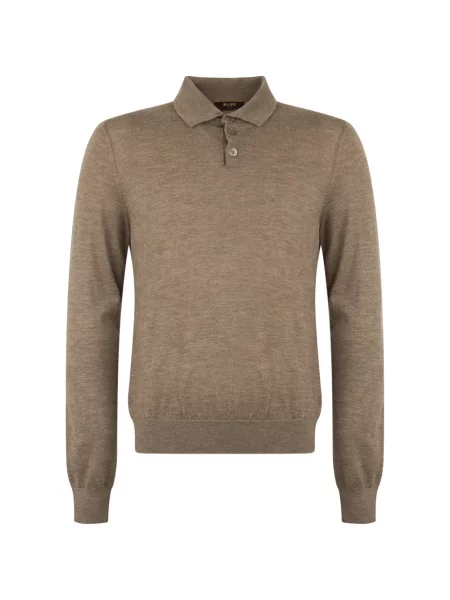 Gulerat tricou polo Moorer maro