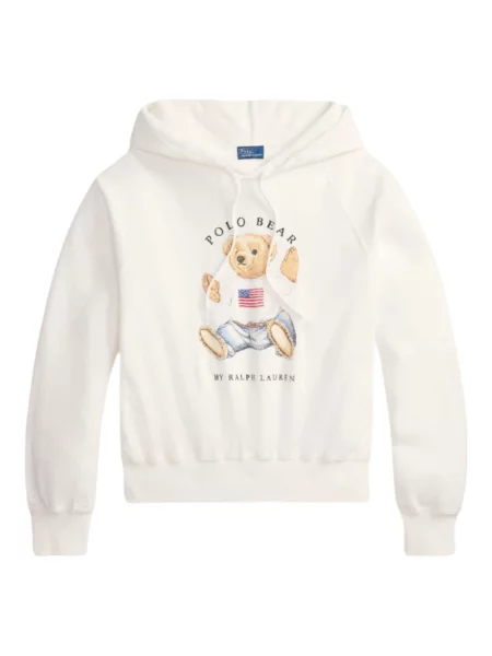 Bluza z kapturem Polo Ralph Lauren z kapturem biała