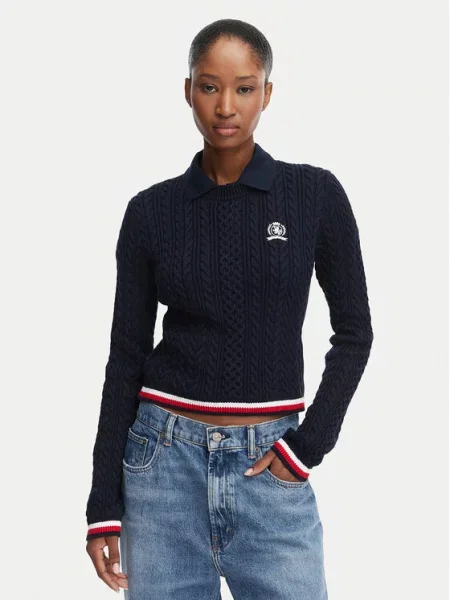 Tommy Jeans Pulover Bleumarin