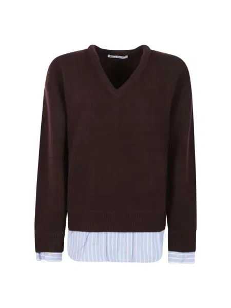 Sweter Acne Studios wełniany brązowy
