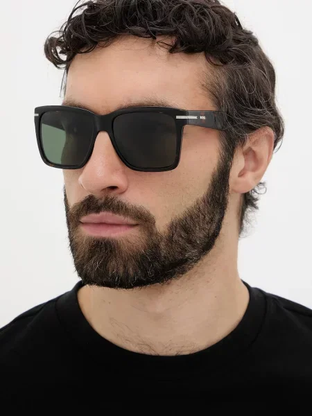 BOSS ochelari de soare Wayfarer bărbați maro