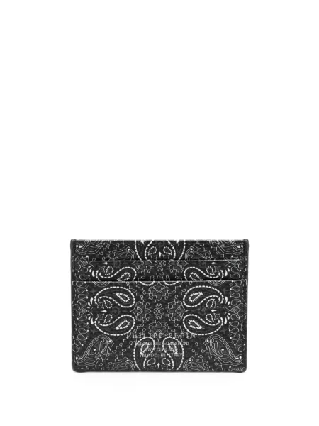 Kožená peněženka Philipp Plein s potiskem černá