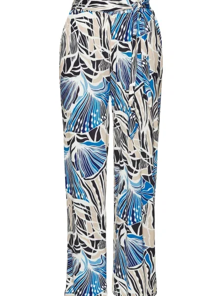 LASCANA Pantaloni bej / albastru / negru alb