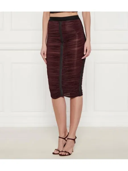 Elisabetta Franchi fustă midi creion bordo