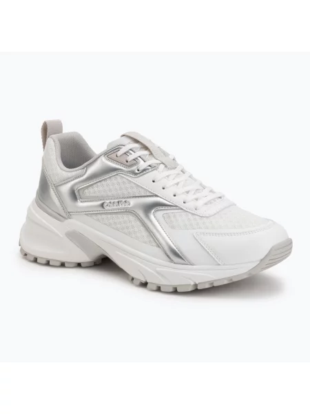 Încălțăminte pentru bărbați Calvin Klein Hike Runner Stripe Met Mix bright white/silver/light grey alb