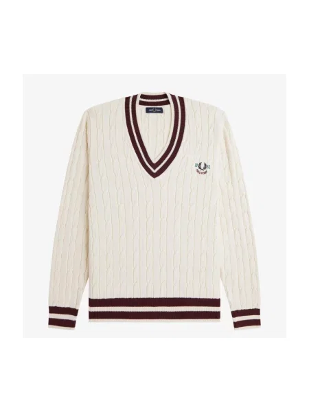 Pulover Fred Perry tricotate tenis bej