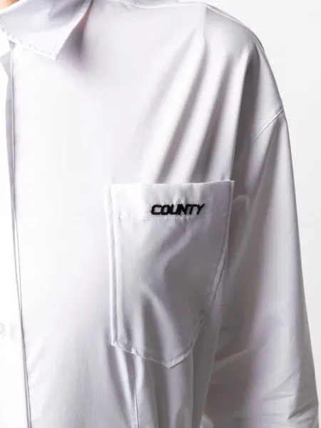 Костюм рокля тип риза County Of Milan бродирана бяло