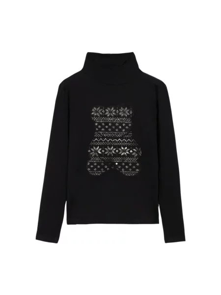 Top Oltre z nadrukiem czarny