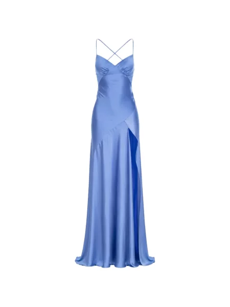 Rochie maxi Roserry din satin albastru