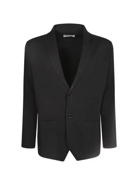 Cardigan Lardini tricotate cu rever negru