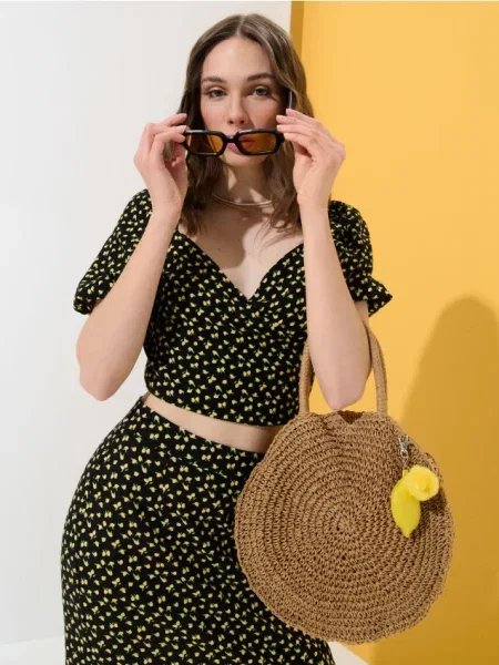 Сумка через плече з штучної шкіри пшеничний