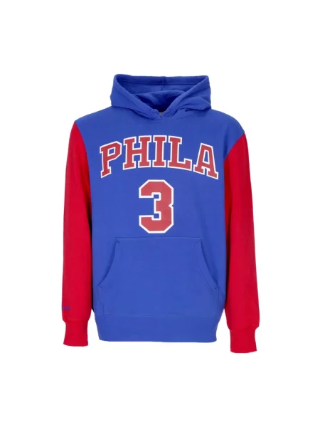 Bluza z kapturem Mitchell & Ness polarowa z kapturem niebieska