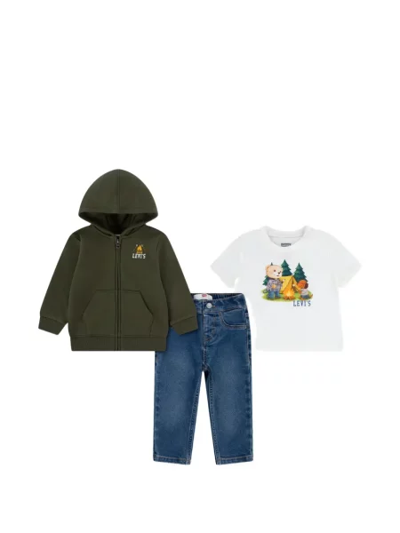 Bluza z kapturem dziecięca Levi's zielona