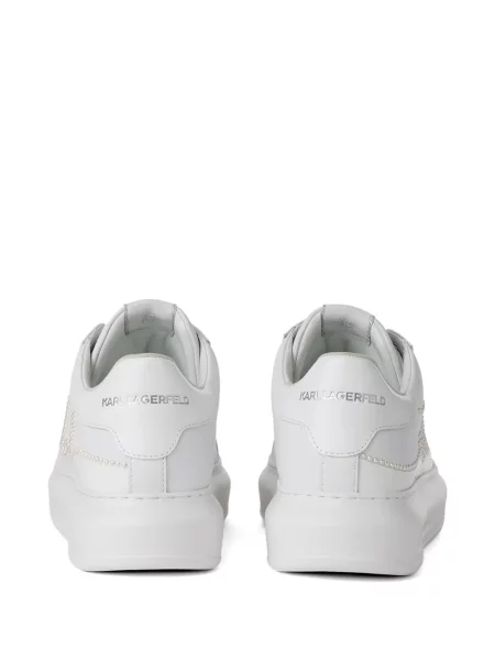 Sneakerși Karl Lagerfeld cu perle alb