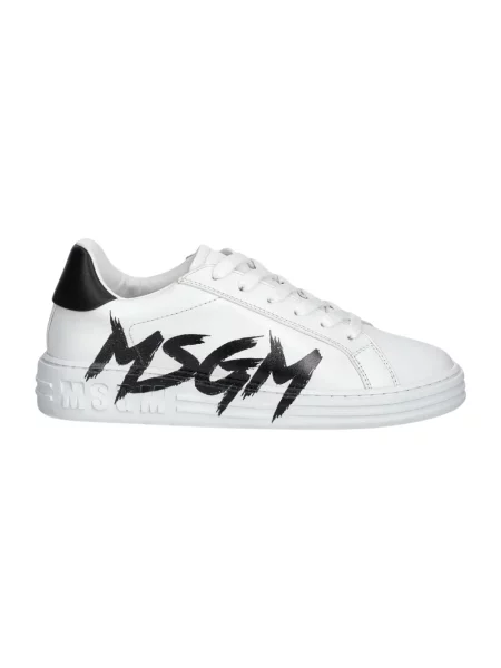 Sneakersy Msgm skórzane białe