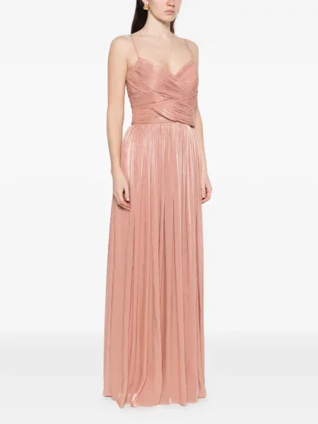 Maxi rochie maxi Costarellos cu volane de costum roz
