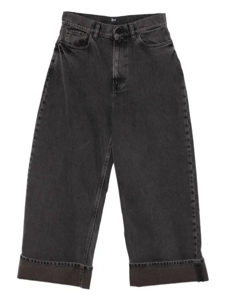 Szerokie jeansy 3x1 czarne