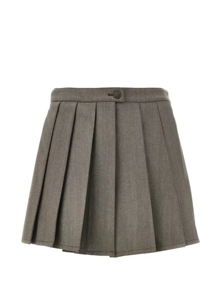 Pantaloni scurți Emporio Armani de lână gri