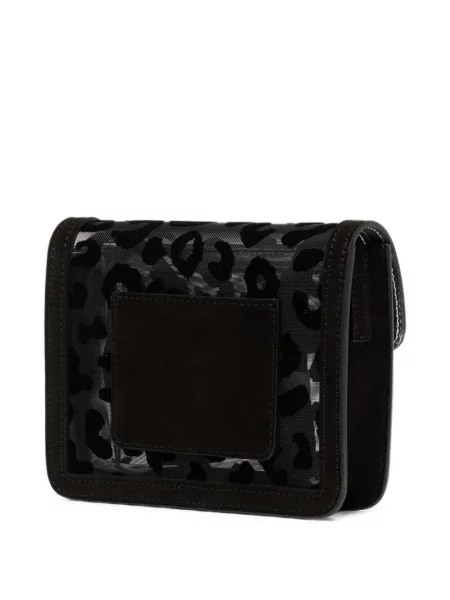 Geantă Carel Paris cu imagine cu model leopard negru