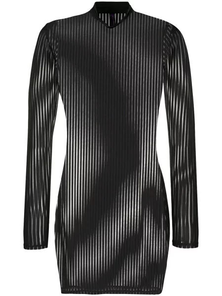 Rochie Maison Close cu dungi transparente de costum negru