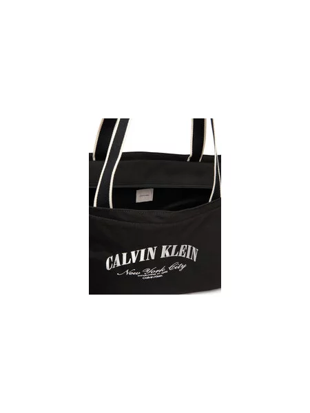 Calvin Klein Nakupovalna torba / bela črna