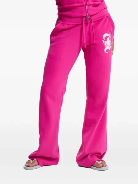 Pantaloni Juicy Couture cu imagine evazate alergare roz