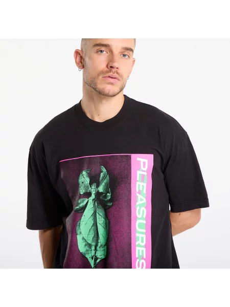 Tricou PLEASURES Leaf T-Shirt Black L negru