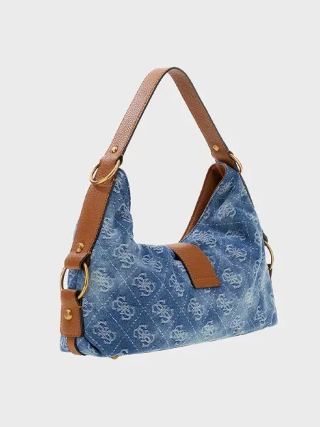 Сумка Guess с принтом голубая