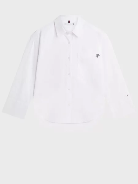Рубашка оверсайз Tommy Hilfiger белая