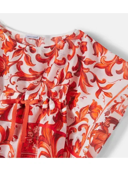 Dětské šaty Dolce&gabbana oranžové