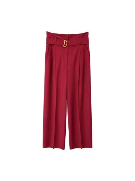 Spodnie Max Mara Studio wełniane czerwone