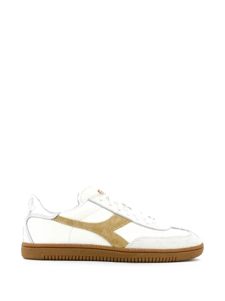 Sneakerși Diadora din piele de căprioară alb