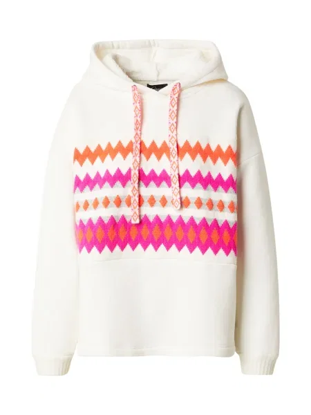 Grace Sveter neónovo oranžová / neónovo / šedobiela ružová