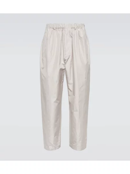 Pantaloni Lemaire de mătase bej