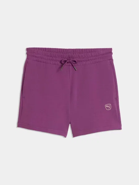 Повсякденні шорти PUMA Ess Elevated Mid-rise Shorts комбінований верх фіолетовий